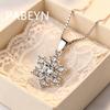 925 Sterling Silver Fashion Temperament Snowflake Zircon Pendant Necklace Birthday Party Anniversary Gift Ladies Jewelry