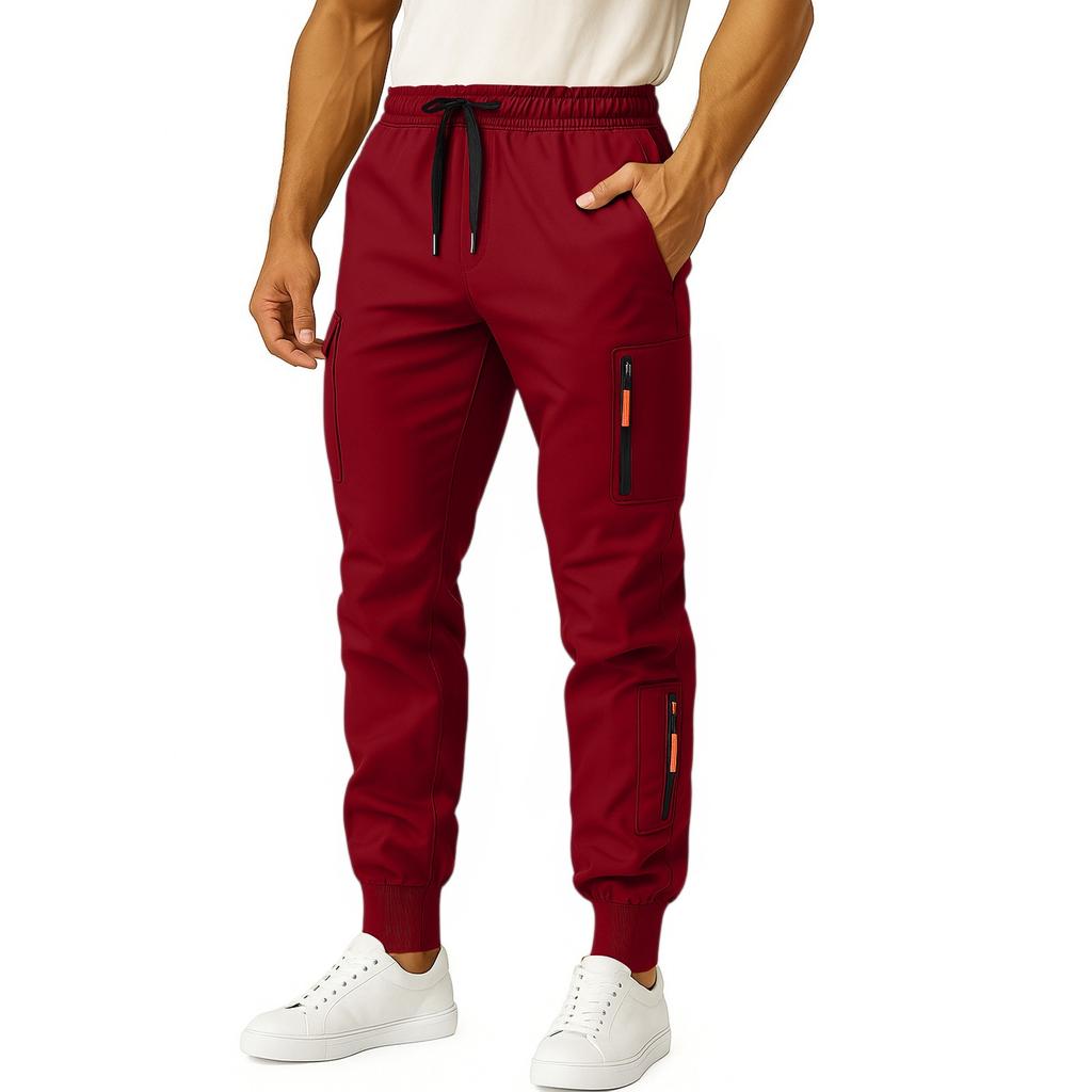 Men's High Waisted Wide Legs Pants Casual Drawstring Pants Joggers With Pockets
