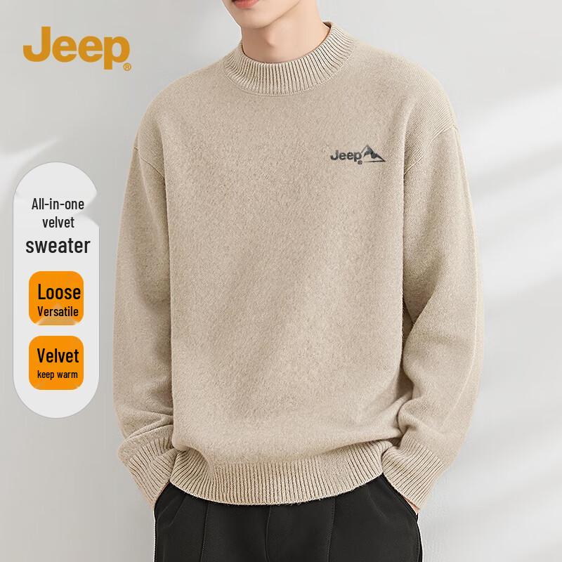 JEEP Men s Heavyweight Fleece-Lined Semi-Turtleneck Sweater 2XL