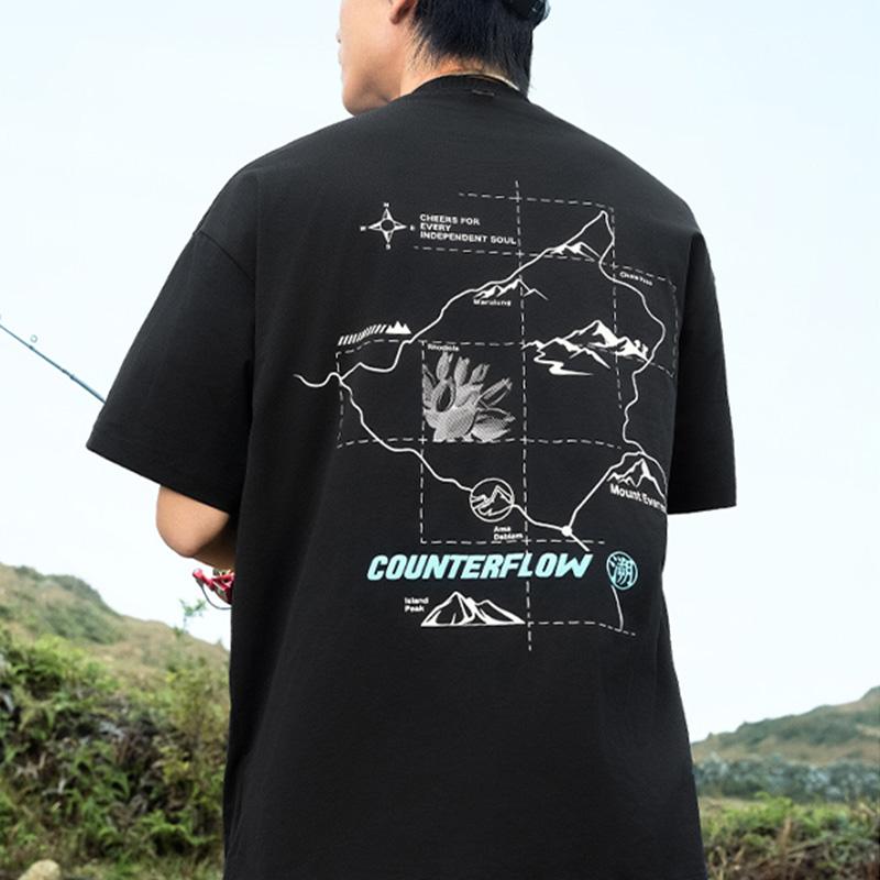 Li Ning CF Sport Casual Simple Solid Color Letter Crew Neck Pullover Short Sleeve T-Shirt Men Tops Black ATSV205-3