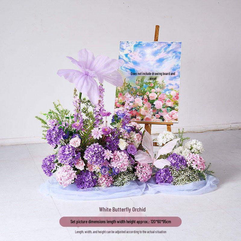 Monet Garden Purple Artificial Floral Decorations for Spring Landscaping Ornaments