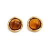 Salircon Vintage light Brown White Pink Resin Stud Earrings Women 18K Gold Plated Stainless Steel Piercing Ear Accessory Jewelry