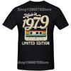 Made in 1979 Limited Edition 45th Birthday Cassette Tape T Shirts Summer Graphic  Streetwear Short Sleeve T-shirt Men