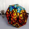 1pc Stained Glass Sphere Fashionable Auto Opening/Closing Folding Umbrella with 8 Bones, Windproof Portable, Daily Use209