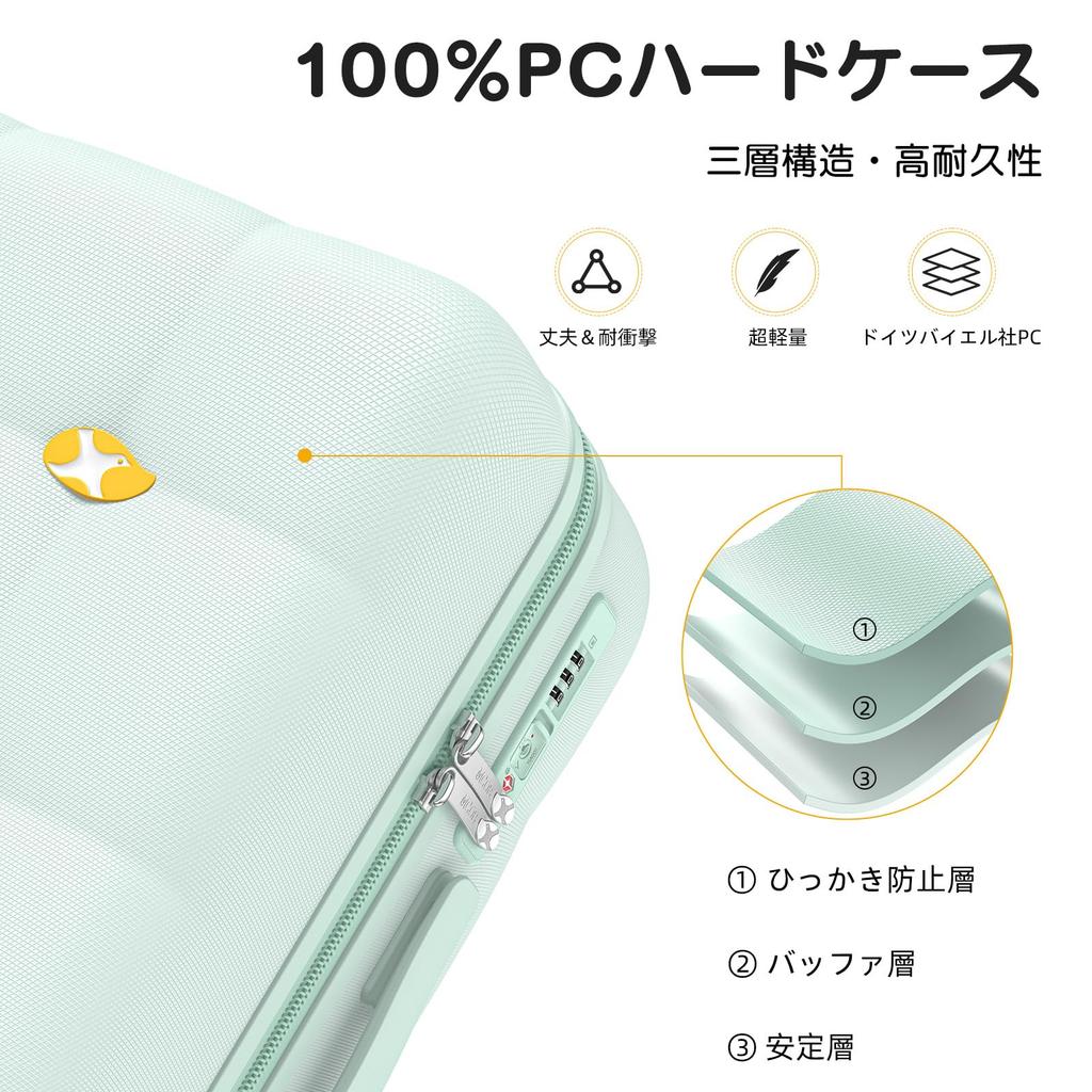 Carry Ultra Hook Double TSA Zipper Business Trip S Size for [MGOB] Case, Suitcase, Carry-on Bag, Cute, Lightweight, Function, Shockproof, Quiet,