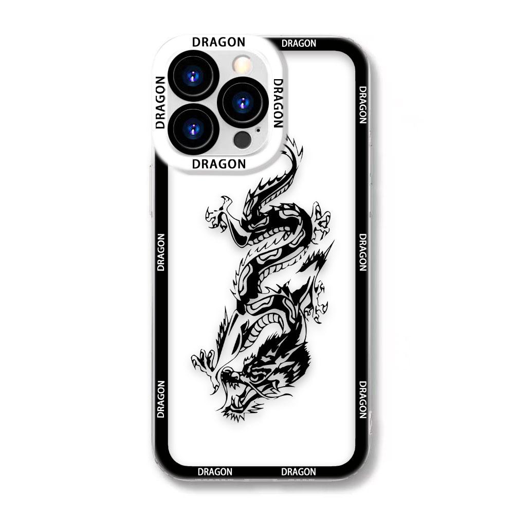 Oriental Style Chinese Dragon Clear Phone Case For Samsung Galaxy S26 S25 S24 S23 S22 S21 S20 FE PLUS ULTRA EDGE TPU Case Shell