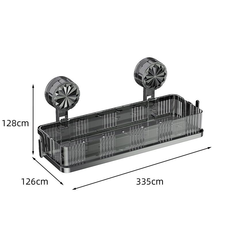 Nástěnná police na přísavky bez vrtání - Úložný box do koupelny bez poškození