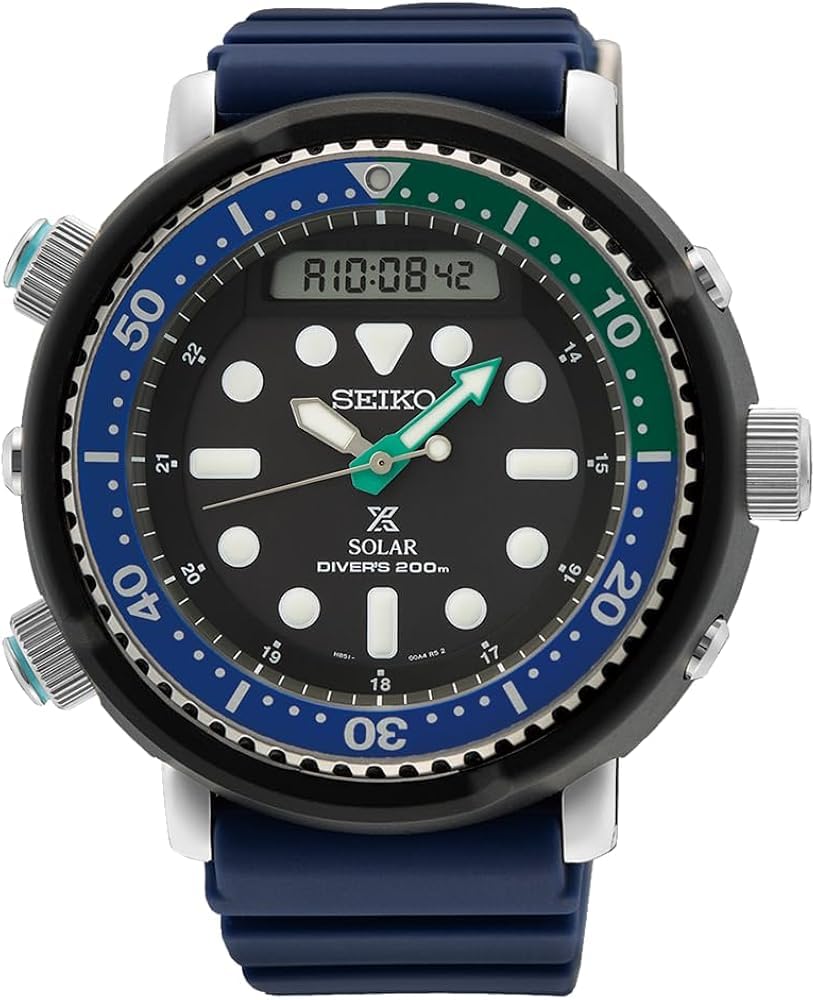 

Годинник SEIKO PROSPEX SOLAR Аналоговий цифровий PROSPEX Solar Diver SNJ039P1 Tropical Lagoon Black [Seiko] DIVER S Men s [Елемент] чорний
