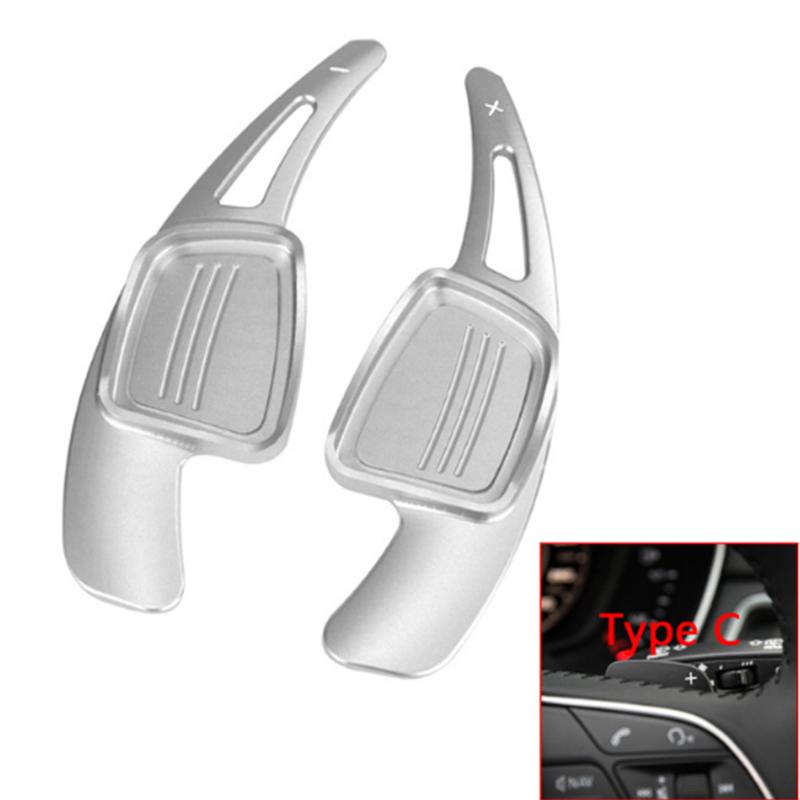 For A3 S3 A5 S5 2017 A4 B9 Q7 2015-2019 TT TTS 1 Pair Aluminum Car Steering Wheel Gear Shift Paddle Shifters Red Black