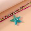 Summer Beach Bohemia Colorful Beads Necklace for Women Girls Starfish Necklaces Pendant Party Holiday Handmade Jewelry Gifts