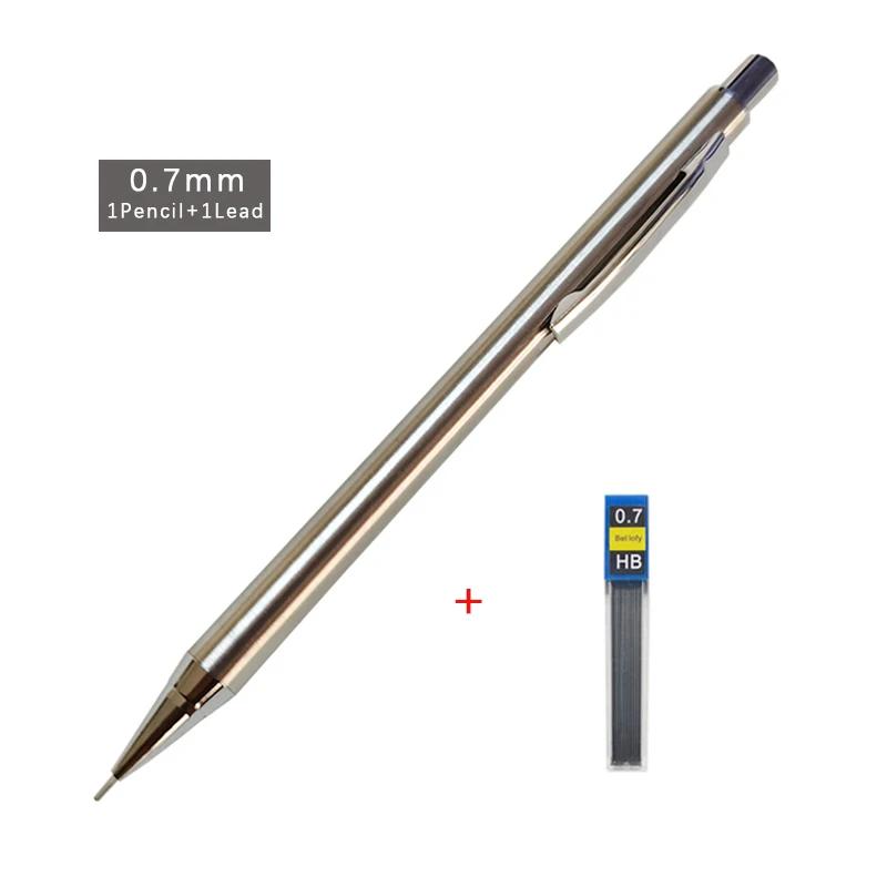 Vollmetall-Druckbleistift 0,3 mm/0,5 mm/0,7 mm/0,9 mm Hohe Qualität HB Automatik-Bleistifte Schreib-Schul-Bleistifte Bürobedarf