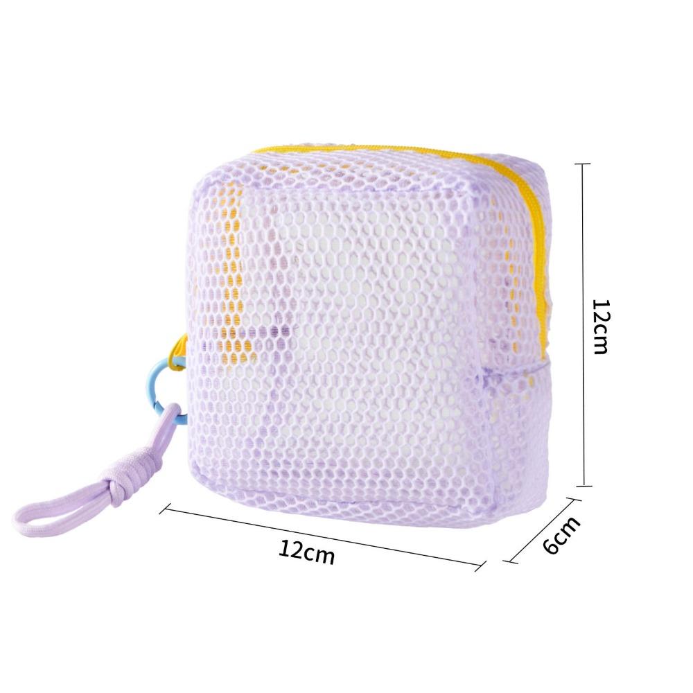 Kosmetiktasche aus Mesh mit großer Kapazität Dopamin-Farbe Geldbörse Robuste Aufbewahrungstasche