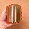 Ultra-thin Small Bank Card Multi Slot Card Holder Wallet for Women and Men Solid Leather Credit Card Bag Male CardHolder