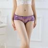 Women's Sexy Low-Waist Lace Mesh Embroidered Triangle Panties