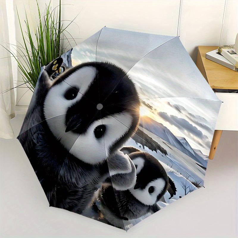 

Compact & Stylish Penguin Selfie in Snowy Landscape Umbrella with Plastic Handle, Vibrant Cartoon Pattern – Multi-Functional f (as the picture,Iron&8K)