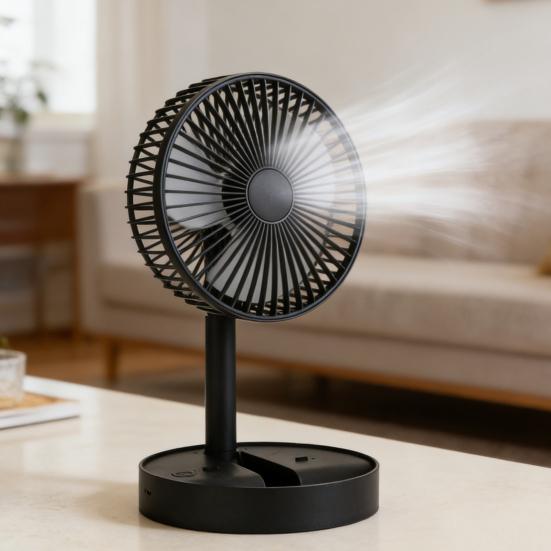 Handheld Fan Folding Design Portable Adjustable 180 Degree Rotation Flexible Blades Low Noise Multi-Speed Desk Fan with Phone Holder