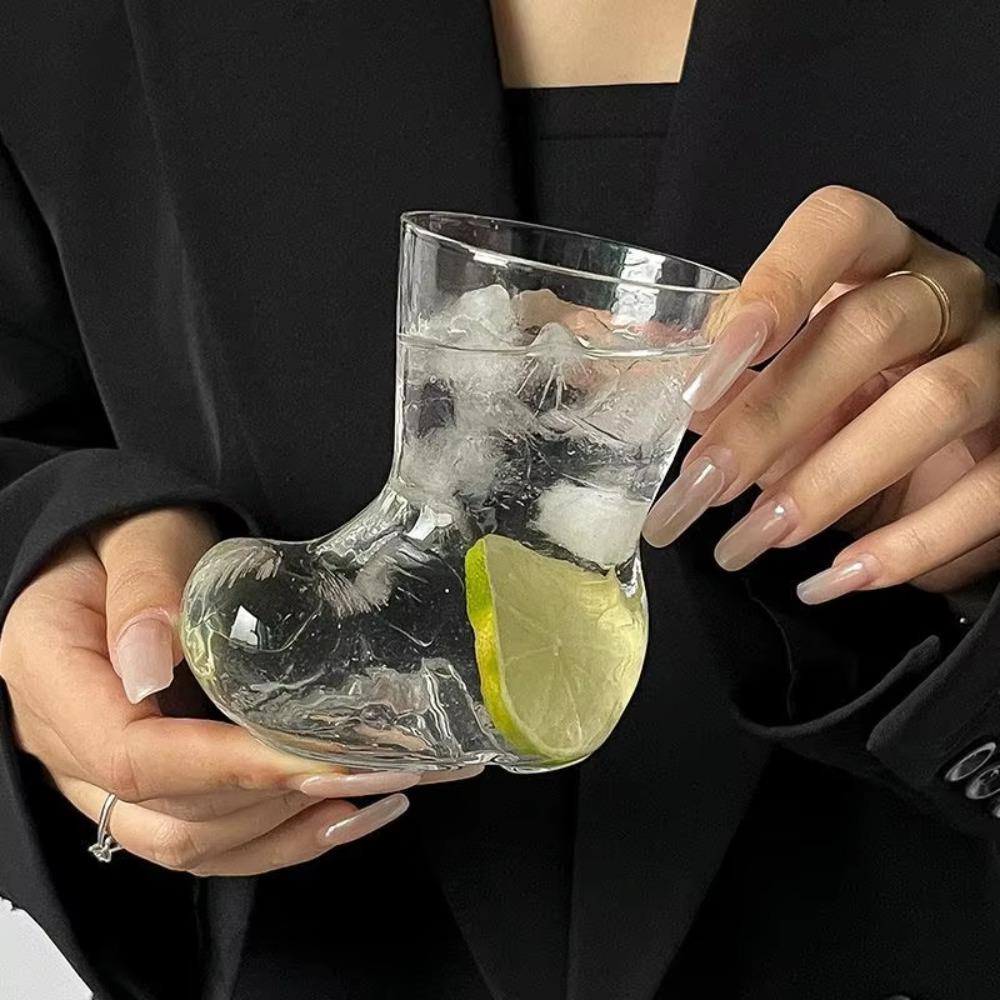 380ml Shoes Mugs Transparent Cocktail Cup Personalized Wine Glasses  Gift