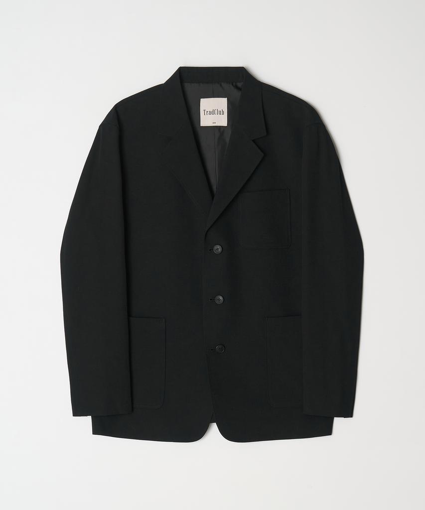 Tradclub Core 3-Button Comfort Casual Setup Suit Blazer (Black)