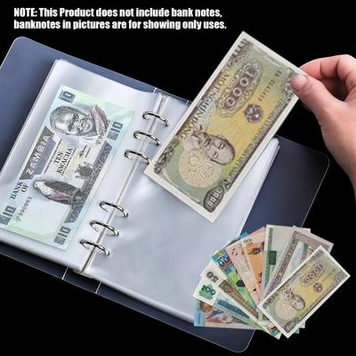 100 Sheets Banknote Paper Money Collection Album Loose-leaf Pages Storage Holder Small Commemorative Banknote Collection