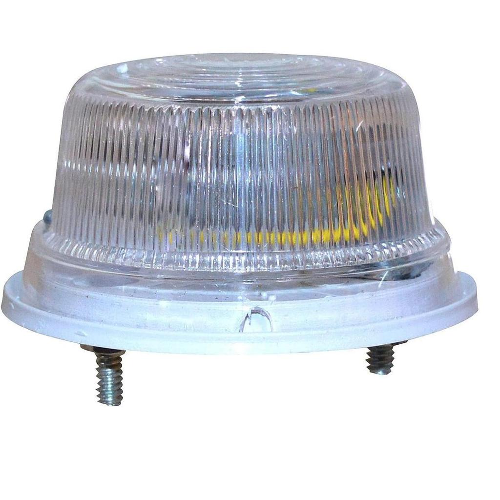 24V Round Flashers Light Universal Vehicle for Truck Tractor Bus,Iseki,Yanmar Red emergency roadside flashers Clear| 2 Pieces