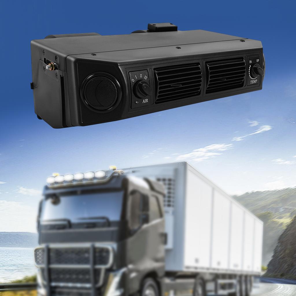 12V Truck Air Conditioning Evaporator, ABS Black Manual Control AC Evaporator, 3 Speed Air Flow Replacement for Car A/C System