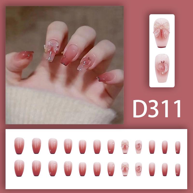 Blush Ice Transparent False Nails - Influencer Style, TikTok Trend, Girlish Manicure Patches