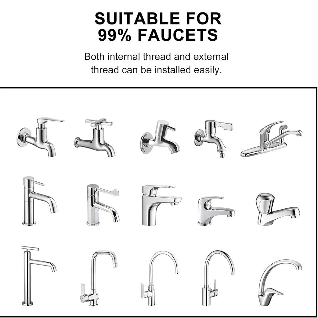 Faucet Extender 1080 °Swivel Water Tap Nozzle Faucet Sprayer Universal Bathroom Mixer Aerator 2 Spray Modes