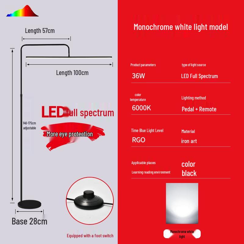 Full Spectrum Eye-Protection Study Floor Lamp for Children and Students