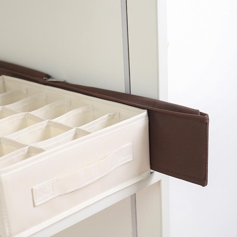 [Recommended] 18-Grid Waterproof Oxford Cloth Underwear Storage Box Drawer Divider