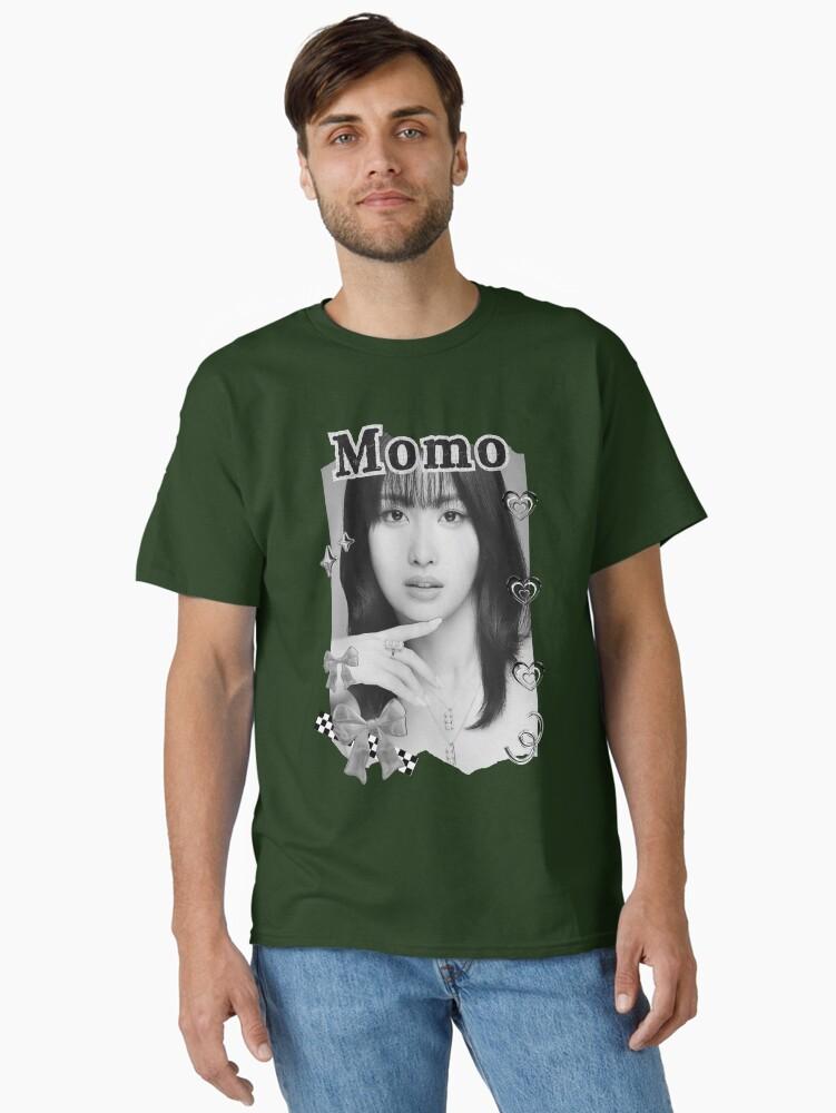 TWICE Momo Kpop Girl Group K-music South Korean Girl Group Black and White Collage Digital Art Portrait Classic T-Shirt