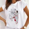 Women's New Fashion City Girl Half Sleeve Basic Cute Clothes T-shirt Graphic T Shirts Y2k Tops Harajuku Vintage Tee
