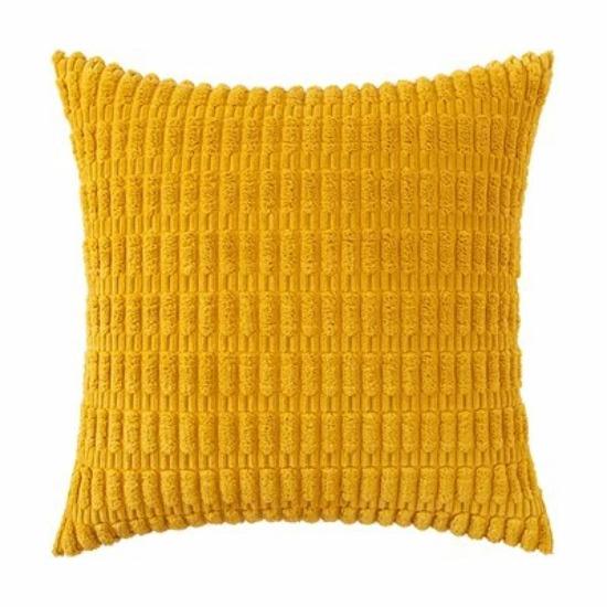 Double-sided Solid Corduroy Pillow Sofa Cushion Lumbar Solid Color Chair Cushion Wheat Ears and Corn Kernels