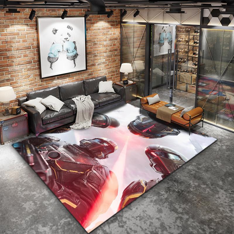 Epic Space Battle Carpet Rug For Living Room Bedroom Home Sofa Decoration Kids Play Nonslip Floor Mat