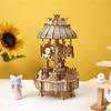 Handmade Wooden Carousel Jigsaw Puzzle Toy – Educational Ornament for Children