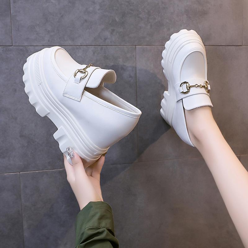 Mode 10CM Mary Janes Plateau Kette Damen Schuhe Frühling Sommer Keile Goth Party Sandalen Kleid Designer Pumps Hohe Absätze Damen Schuhe