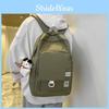 High School College Travel Backpack Simple Design High Capacity Waterproof Nylon Material Unisex Style