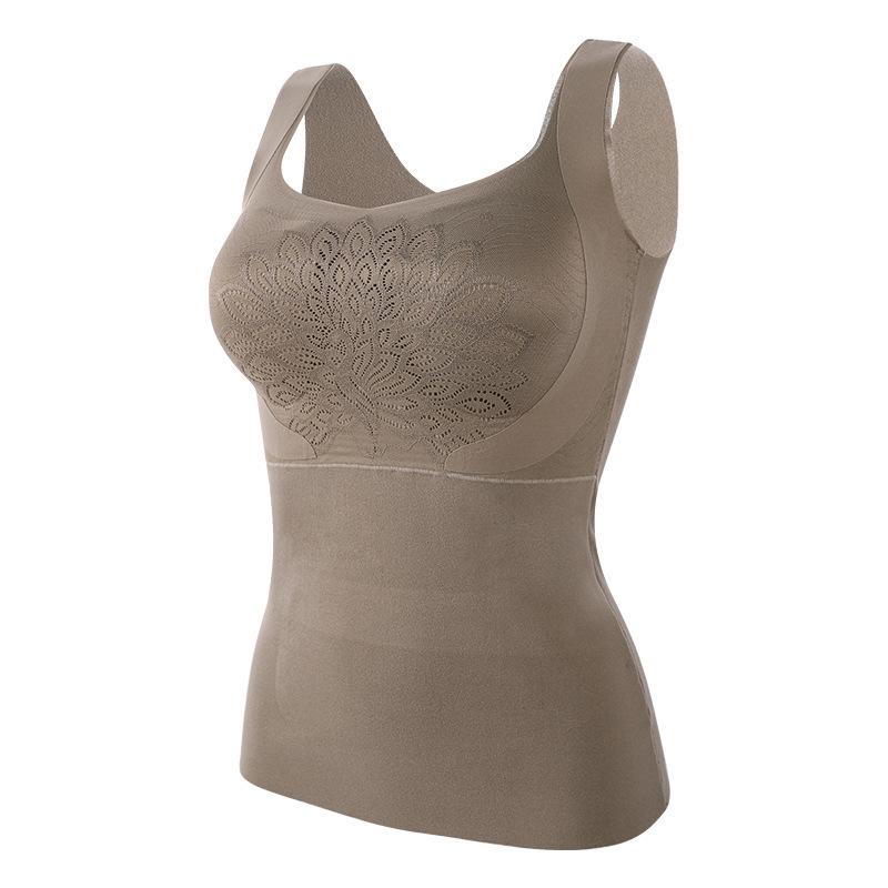 New German velvet thermal vest double-sided abrasion-free bra, piled and thickened non-marking heating women's underwear base