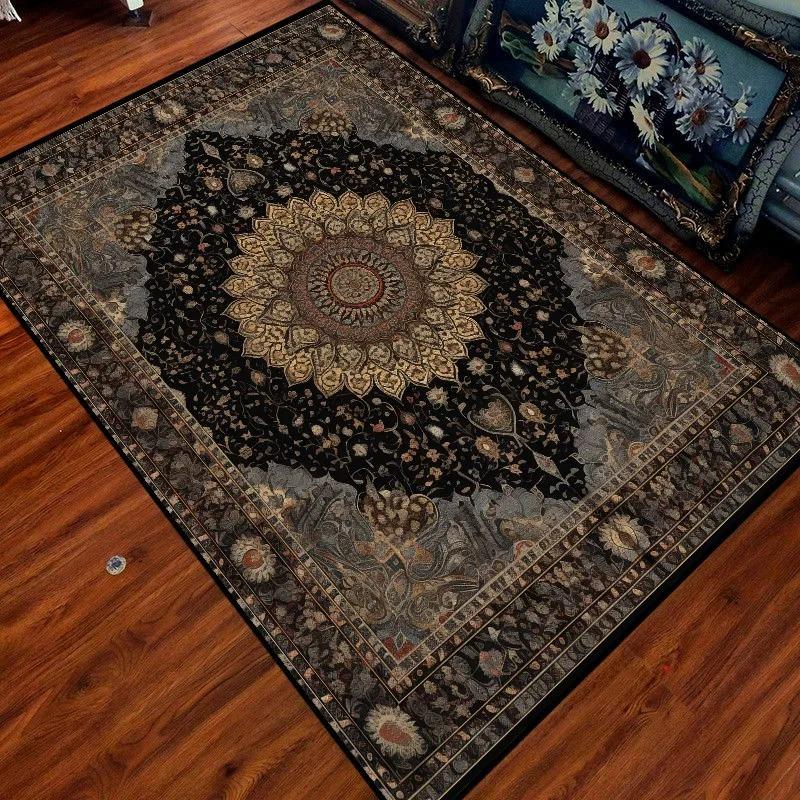 Persian Crystal Pile Moroccan Carpet Living Room Bedroom Full Vintage Ethnic Style Carpet