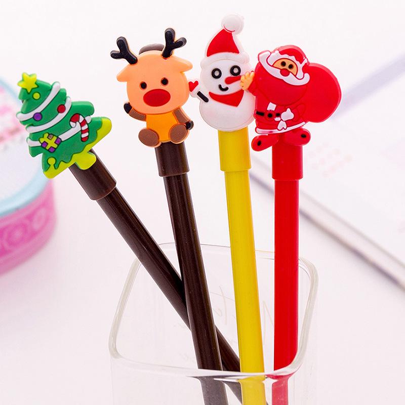 Cartoon Christmas Series Elk Neutral Pen - Cute Animal Student Stationery, Black Water-Based Ink