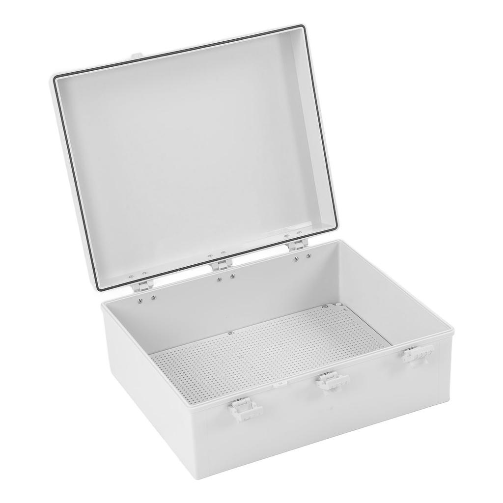 Electrical Junction Box Plastic Buckle Waterproof Project Box Electrical Enclosure with Grey Cover Mounting Plate