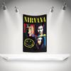 N-Nirvanas Flag Rock Music Band Banner HD Printing Tapestry Exhibition, Music Band Fans, Garage Decor