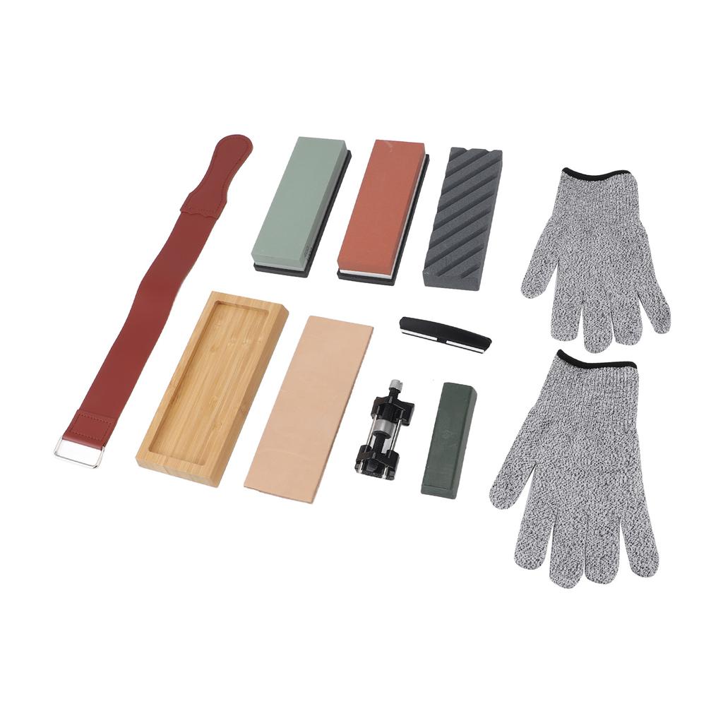 Knives Sharpening Stone Set 400 1000 3000 8000 Grit Fixed Angle Design Whetstone Sharpener Set for