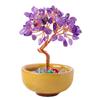 Natural Crystal Crushed Stone Wealth Tree Natural Healing Gemstone Crystal Bonsai Fortune for Good Luck Home Decors