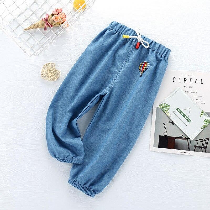 MAITA Children Lightweight Breathable Denim Anti-mosquito Pants Fashion Home Baby Casual Tracksuit Summer Football Boys Long Pants