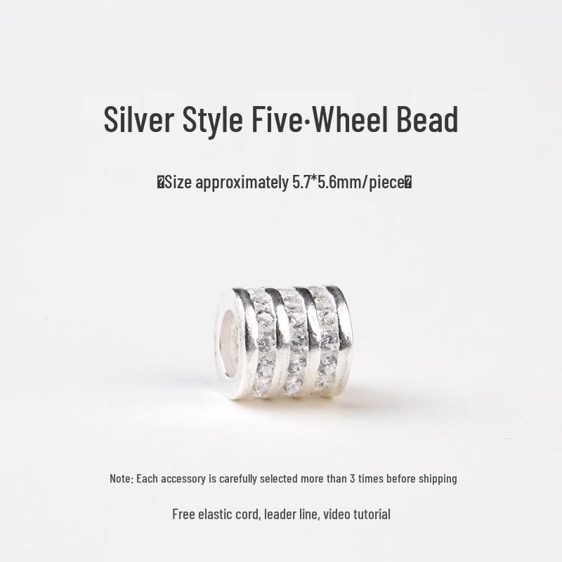 S925 Silver Spacer Wheel Beads for DIY Jewelry - Women's Bracelet Accessories
