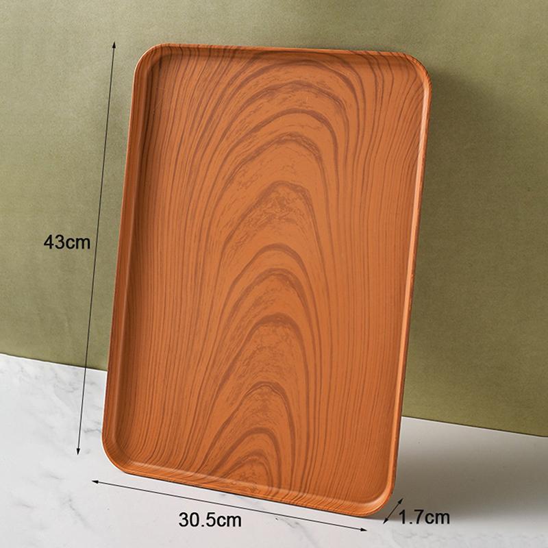 Plastic Tableware Fruit Household Buffet Plate Decorative Candy Trays Rectangular Dessert Dinner Plate For Home Supplies