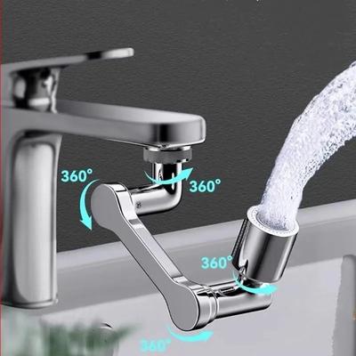 Rallonge de Robinet Pivotant à 1080° Aérateur de Robinet d'Eau d'Évier Extension en Plastique, Bras Robotique Pivotant Rallonge de Robinet de Salle de Bain Cuisine