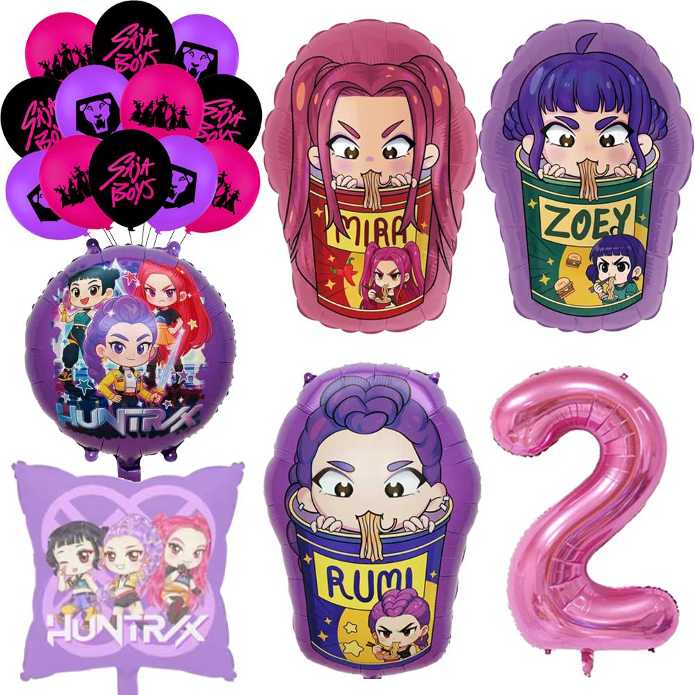 Idol Boy Kpops Demoni Vânător Petrecere de Ziua Decor Veselă De Unică Folosință Față de Masă Pahar Farfurie Balon Petrecere Baby Shower Consumabile