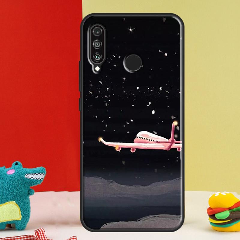 Airplane Travel For Huawei Nova 12s 12i 11i 8i 9 10 SE Y91 Y90 Y60 Y70 Y72 Y61 P20 P40 P30 Lite P60 Pro Case