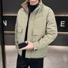 Down Jacket% White Duck Down Men's Winter New Warm Stand-up Collar Loose Men's Cold-resistant Jacket